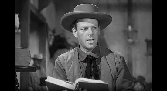 William Ching as Jim Simpson finds a legal loophole to save Chester and Duke from the hangman's noose in The Wistful Widow of Wagon Gap (1947)
