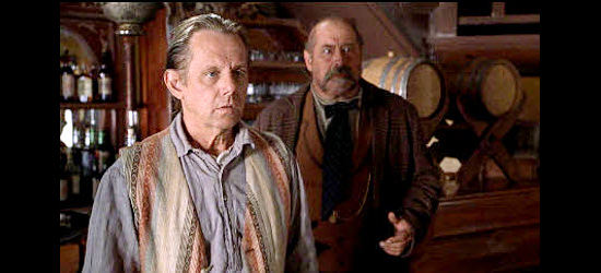 William Sanderson as the bartender in Crossfire Trail (2001)