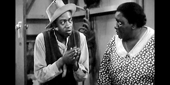 Willie Best as Pompey, about to roll the dice of matrimony with Kitty's servant Sarah (Etta McDaniel) in The Arizonian (1935)