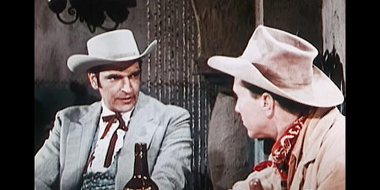 Robert Barron as McCord and Marty Robbins as himself, foes in a game of thievery in Ballad of a Gunfighter (1964)