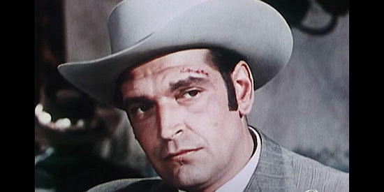 Robert Barron as McCord, the crooked businessman irritated by Marty Robbins' Robin-Hood-like activities in Ballad of a Gunfighter (1964)
