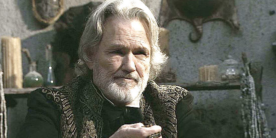 Kris Kristofferson as Shepherd Graves, vowing vengeance against Juliette for causing the death of a good friend in The Last Rites of Ransom Pride (2010)