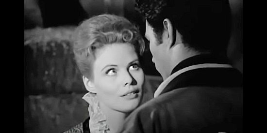 Jo Morrow as Kate McCloud, a married woman flirting with Marshal Morg Rocklin in He Rides Tall (1964)