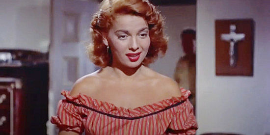 Abbe Lane as Teresa, Hermany's housekeeper and Silvera's longtime friend in The Americano (1955)