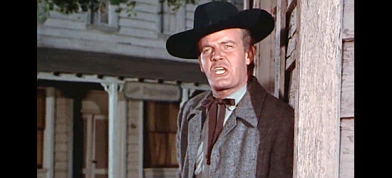 Andrew Duggan as Swede Hanson, the sheriff installed to do Tate Kimbrough's bidding in Decision at Sundown (1957)