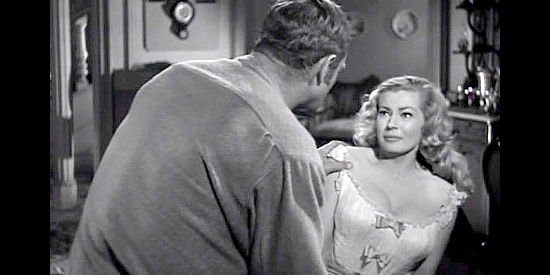 Anita Ekberg as Valerie, in the hands of sadistic husband John Garth in Valerie (1957)