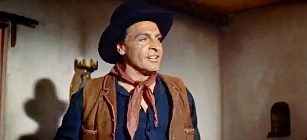 Anthony Caruso as Comanche, the half-breed hire gun working for Lounsberry in The Badlanders (1958)
