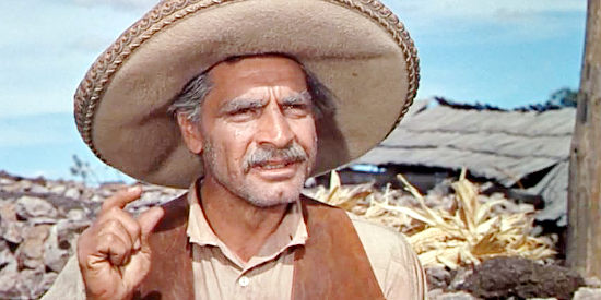 Anthony Caruso as Santiago Santos, patriarch of a family that provides Brady a place to stay as he runs from the law in The Wonderful Country (1959)