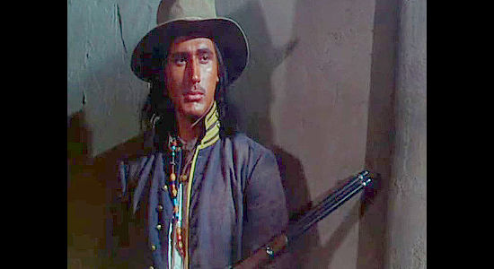 Armando Silvestre as Pedro-Peter, an Indian fighting on the side of the whites in Apache Drums (1951)