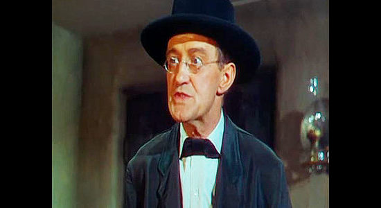 Arthur Shields as the Rev. Griffin, trying to clean up the town with the mayor's help in Apache Drums (1951)