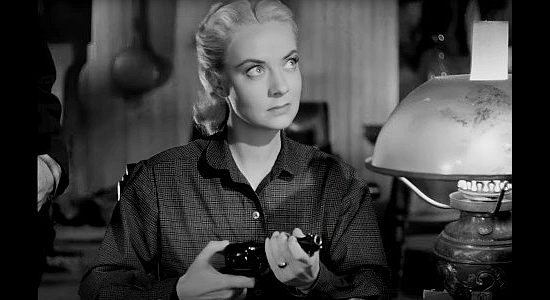 Audrey Totter as Kate Quantrill, preparing to go gunning for Sally Maris in The Woman They Almost Lynched (1953)