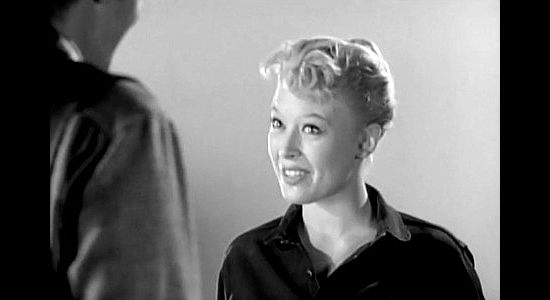 Barbara Ruick as Nancy Dekker, the gal who wants to make sure she's noticed by Tom Herrera in Apache War Smoke (1952)