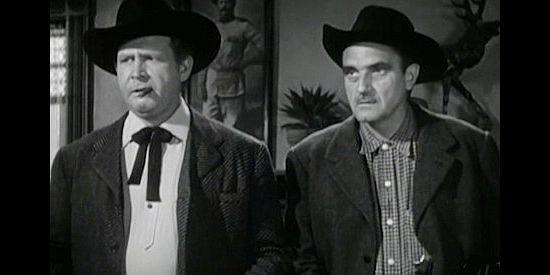 Barton MacLane as Sheriff Tatum and Morris Ankrum as Deputy Gansby, up to no good in Gentle Annie (1944)
