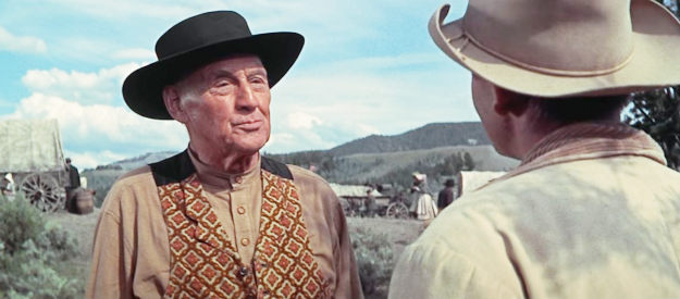 Basil Ruysdael as Shem Hoktor, a wagon boss grateful for Jubal's kindness in Jubal (1956)