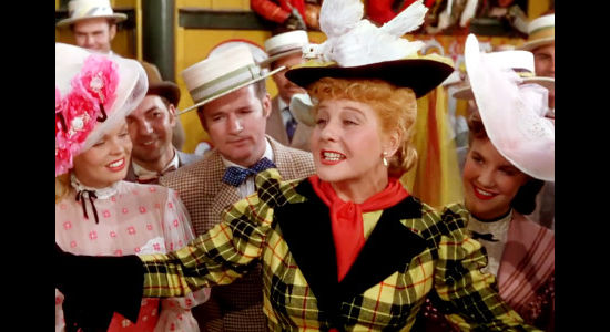 Benay Venuta as Dolly Tate, the other woman with Buffalo Bill's Wild West Show in Annie Get Your Gun (1950)