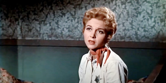 Beverly Garland as Marshal Rose Hood, the wife who insists on hunting down her husband's killers in Gunslinger (1956)