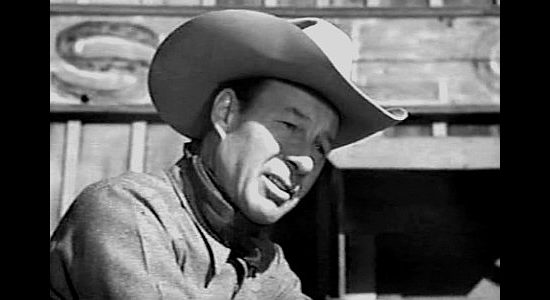 Bill Elliott as Clay Tyndall, introducing himself to Quentin Allen in Bitter Creek (1954)