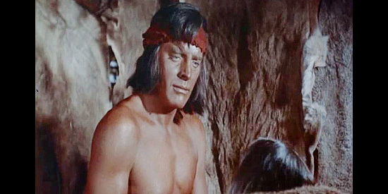 Burt Lancaster as Massai, convinced he's the last real Apache warrior in Apache (1954)
