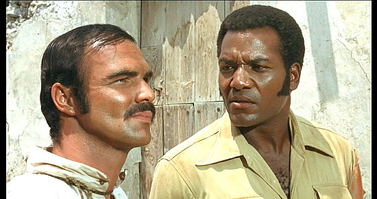 Burt Reynolds as Yaqui Joe and Jim Brown as Lyedecker in 100 Rifles (1969)