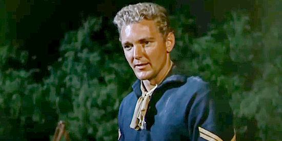 Charles Nolte as Cpl. Hamilton, the surveyor on Billings' treaty mission in War Paint (1953)