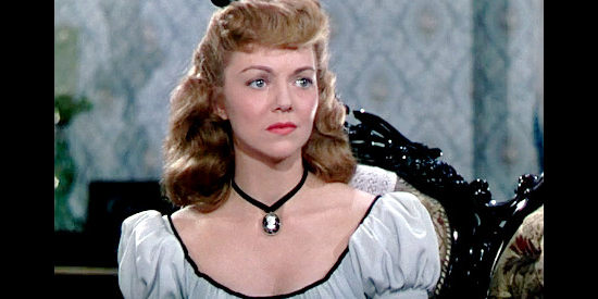 Christine Larsen as Laura MacGregor, the white woman Tecumseh hopes to marry in Brave Warrior (1952)