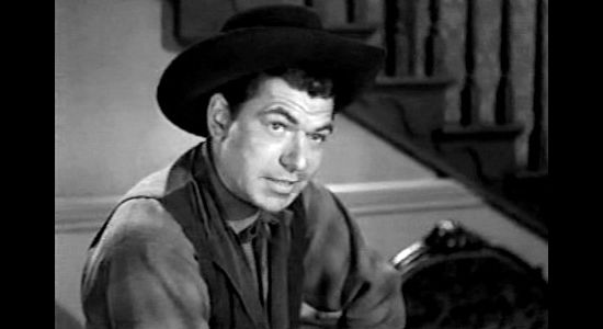 Claude Akins as Vance Morgan, cattle king Quentin Allen's right-hand man in Bitter Creek (1954)
