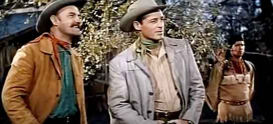 Dan Sheridan as Podo with his good friend Steve Daly in Bullwhip (1958)