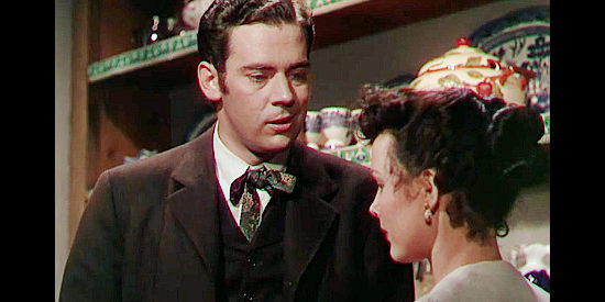 Elliott Reid as Duke Lafferty, the man planning a future with Riley Martin (Wanda Hendrix) in Sierra (1950)