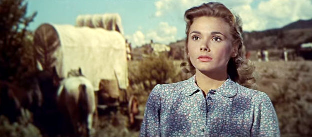 Felicia Farr as Naomi Hoktor, the young girl who falls for Jubal Troop in Jubal (1956)