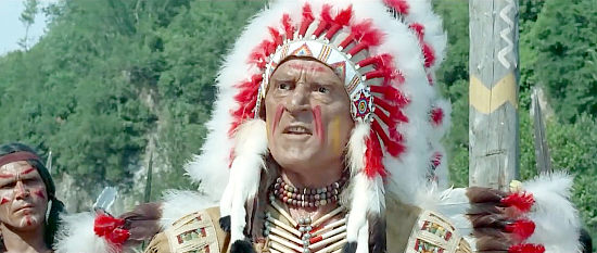 Feodor Chaliapin Jr. as White Fox, the chief who wants peace with the whites in Buffalo Bill, Hero of the Far West (1965)