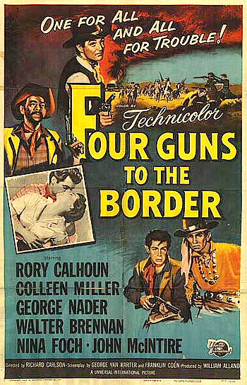 Four Guns to the Border (1954) poster