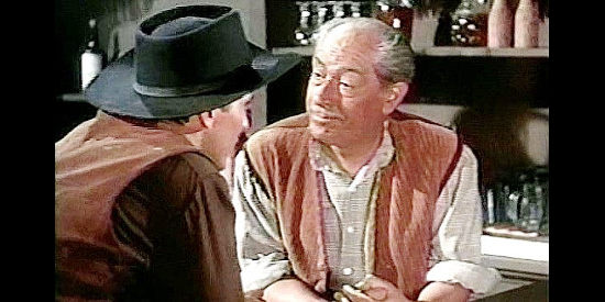 Frank Puglia as bartender Manuel, one of The Kid's closest allies in the town where he hides out in Son of Belle Starr (1953)