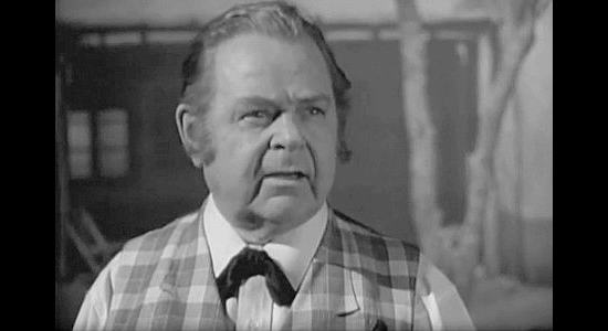 Gene Lockhart as Cyril Snowden, the stage line big wig who comes to respect Tom Herrera in Apache War Smoke (1952)