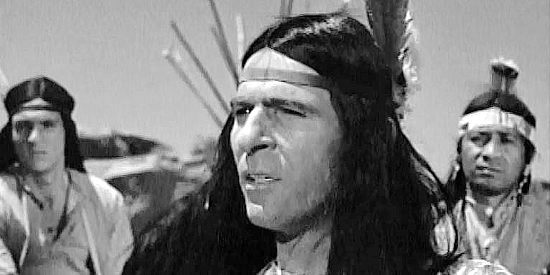 George Keymas as Yotah, the Indian who keeps making trouble with the whites in The White Squaw (1956)