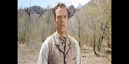 Glenn Langan as Capt. Peterson, mastermind behind a gold theft too late to help the Confederacy in Hangman's Knot (1952)