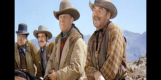 Guinn Williams as Smitty and Ray Teal as Quincey, members of a posse who want the gold more than the men who stole it in Hangman's Knot (1952)