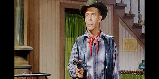 Harry Morgan as Tony Welker, one of the brothers searching for Jim Slater in Backlash (1956)