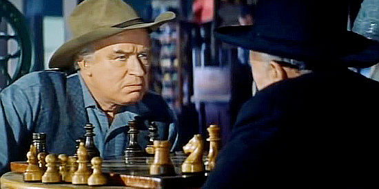 Harry Shannon as Plainview Marshal Pete MacKay, who loses his life in a bank robbery in At Gunpoint (1955)