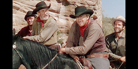 Houseley Stevenson as Sam Coulter and James Arness as Little Sam, two of Ring's partners in a horse roundup in Sierra (1950)