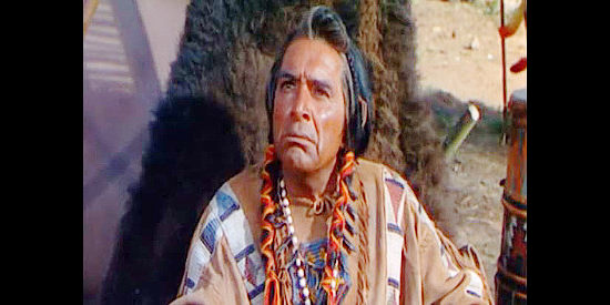 J. Carrol Naish as Looking Glass, the Nez Perce chief asked to relinquish his adopted daughter in Across the Wide Missouri (1951)
