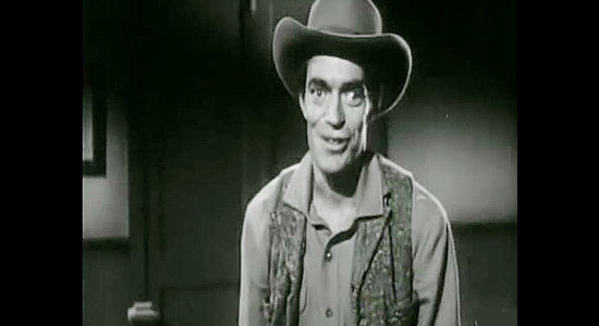 Jack Elam as Cree, one of Artemus Taylor's lead henchmen in The Bushwhackers (1952)