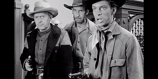 James Bell as Will Romer, Guy Wilkerson as George Romer and Skip Homeier as Art Romer in The Last Posse (1953)