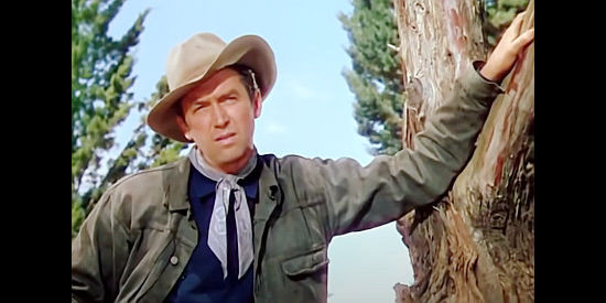 James Stewart as Tom Jeffords, a white who wants to learn the Apache ways in Broken Arrow (1950)