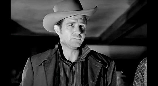 Jim Davis as Cole Younger, a Quantrill man intrigued by Sally Maris in The Woman They Almost Lynched (1953)