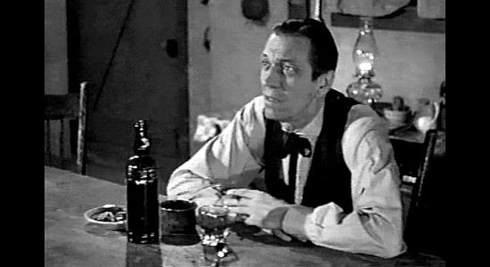 Jim Hayward as Dr. Prentiss, eager to help anyone who stands up against Quentin Allen in Bitter Creek (1954)