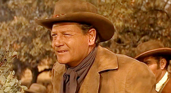 Joel McCrea as Sam Houston, preparing to launch an attack on Mexican forces in The First Texan (1956)