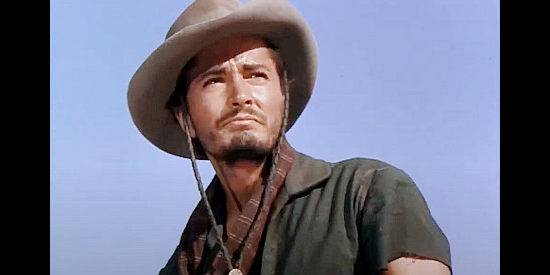 John Derek as The Kid, ignoring Doc's advice to go straight and determined to find the stolen loot in Ambush at Tomahawk Gap (1953)