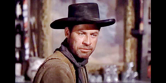 John Hodiak as McCord, determined to make Egan and his gang pay for the five years he spent in prison in Ambush at Tomahawk Gap (1953)