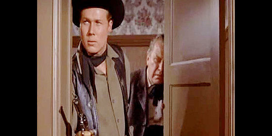 John Smith as Jim Earp, backing up his brother Wyatt in Wichita (1955)