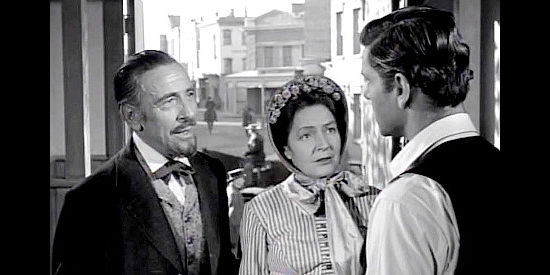 John Wengrag as Louis Horvat and Iphigenie Castiglioni as his wife, concerned about their daughter's welfare in Valerie (1957)